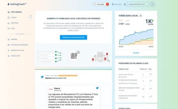 Interfaz de RankingCoach