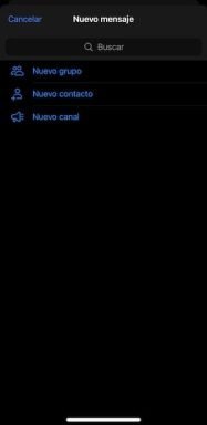 En el menú, elige nuevo canal.