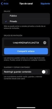 Elegir la privacidad del canal de Telegram