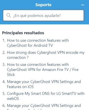 cyberghost soporte